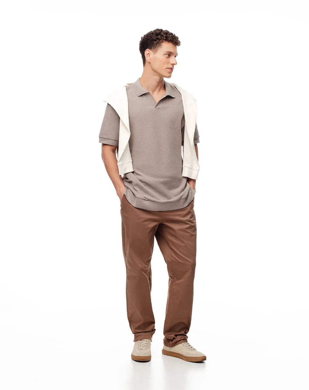Polo regular algodón taupe hombre sold by Gef product image thumbnail 5