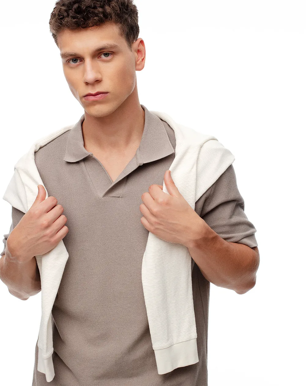 Polo regular algodón taupe hombre sold by Gef