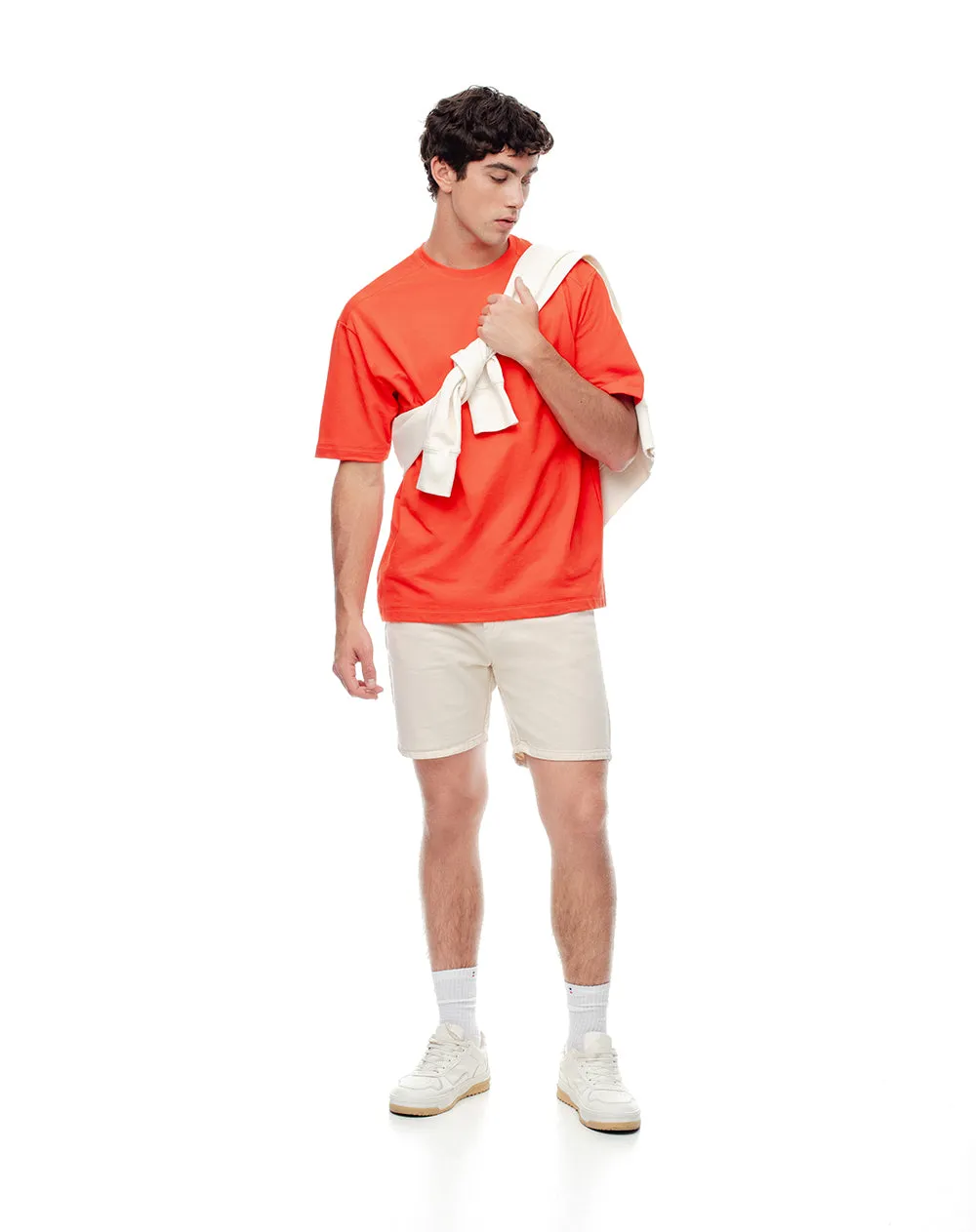 Camiseta oversize algodón naranja hombre sold by Gef product image thumbnail 5