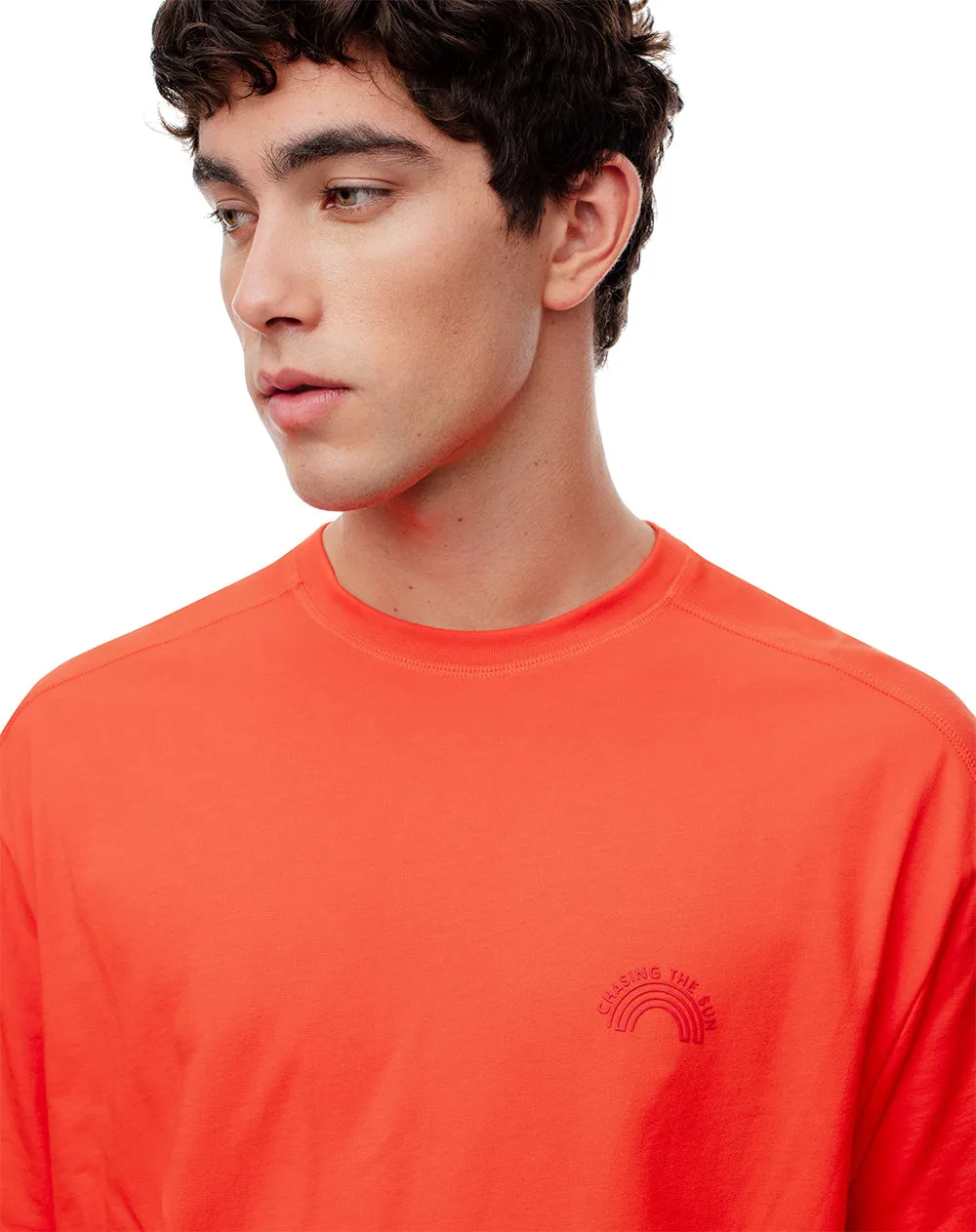 Camiseta oversize algodón naranja hombre sold by Gef product image thumbnail 3