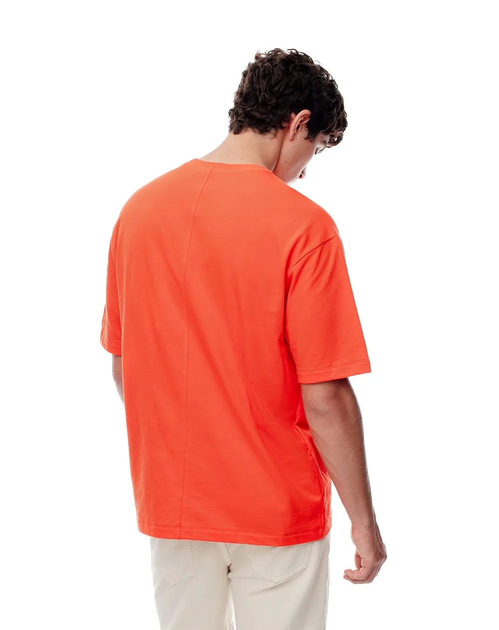 Camiseta oversize algodón naranja hombre sold by Gef product image thumbnail 2