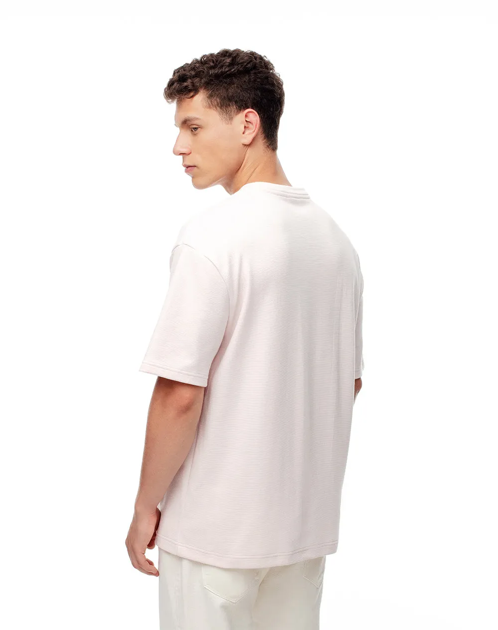 Camiseta regular fit manga corta rosa claro sold by Gef product image thumbnail 2