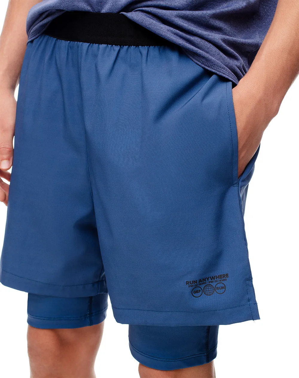 Pantaloneta deportiva ciclista interno azul hombre sold by Gef product image thumbnail 4