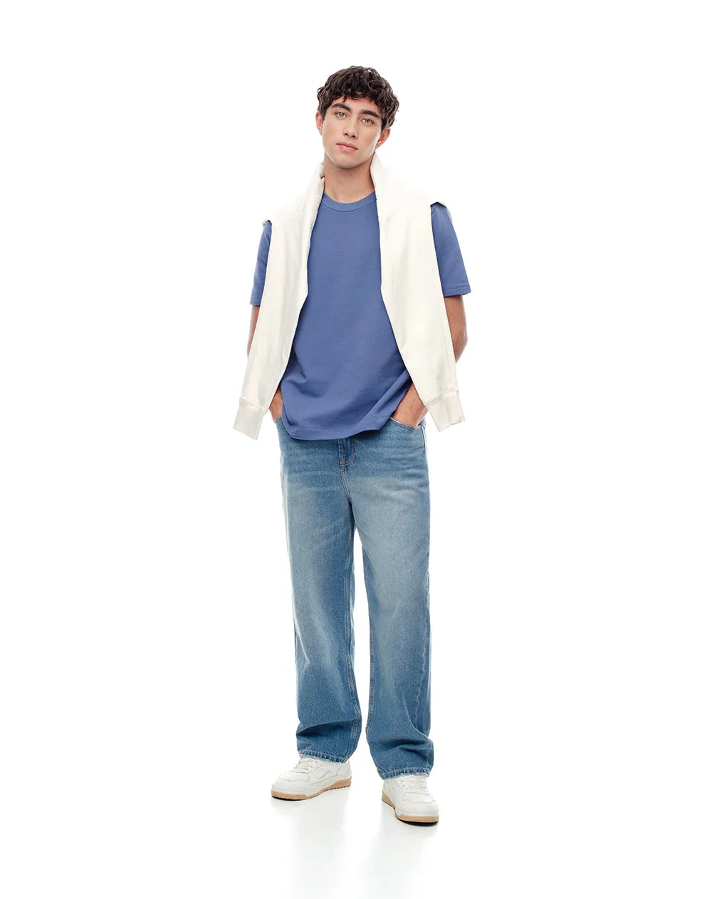 Camiseta oversize algodón azul hombre sold by Gef product image thumbnail 4