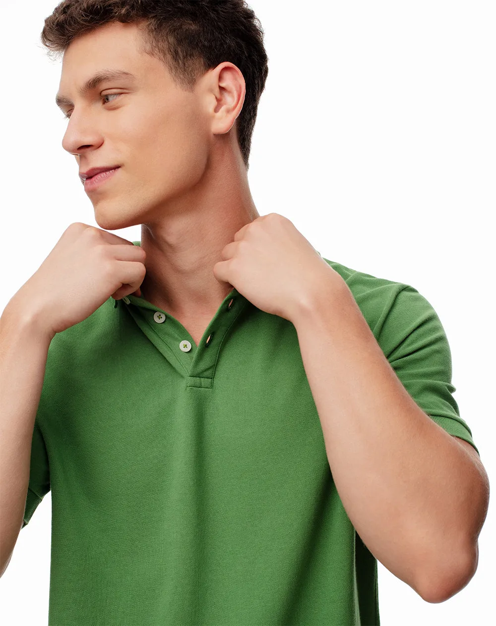 Polo slim algodón verde hombre sold by Gef