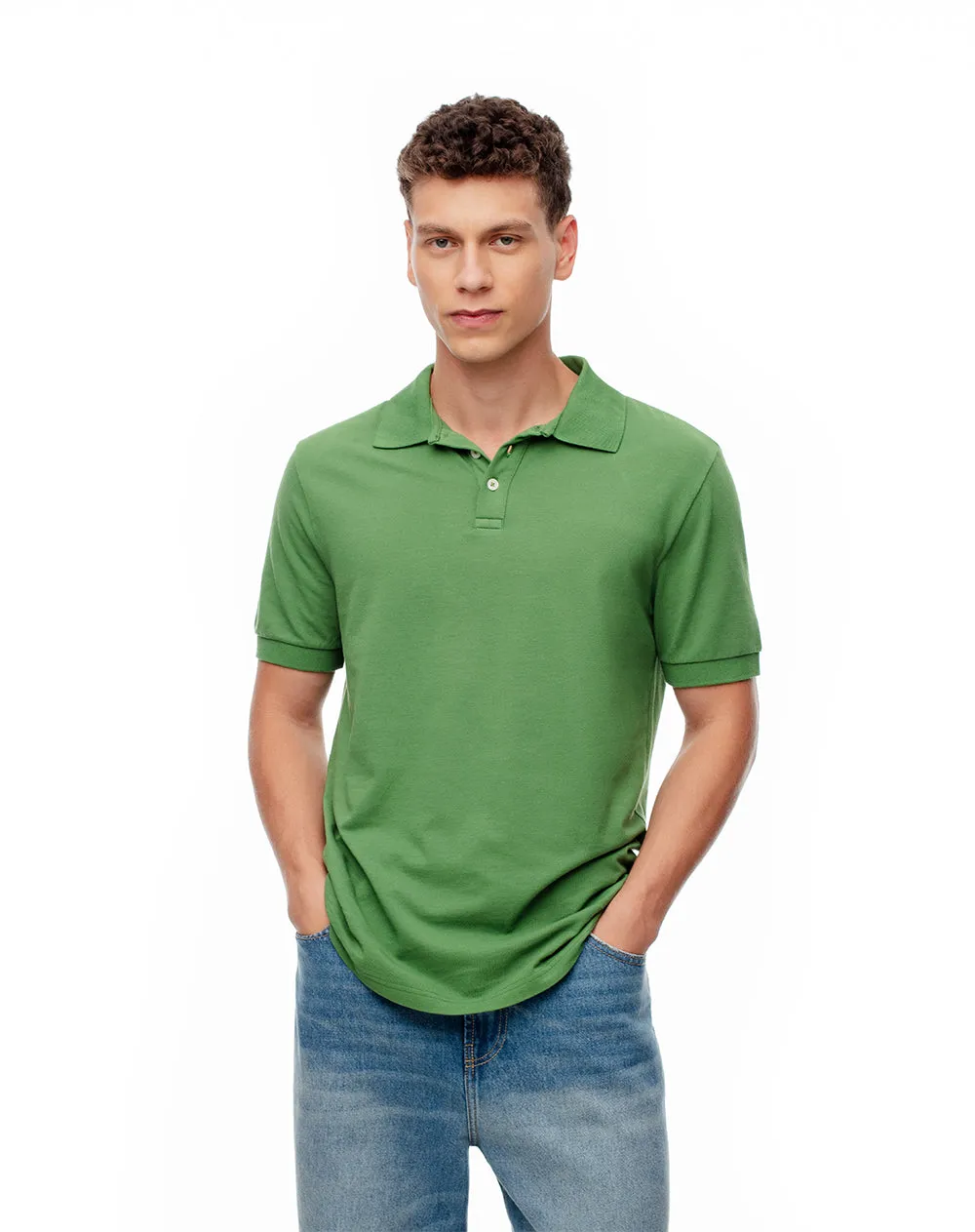 Polo slim algodón verde hombre sold by Gef product image thumbnail 3