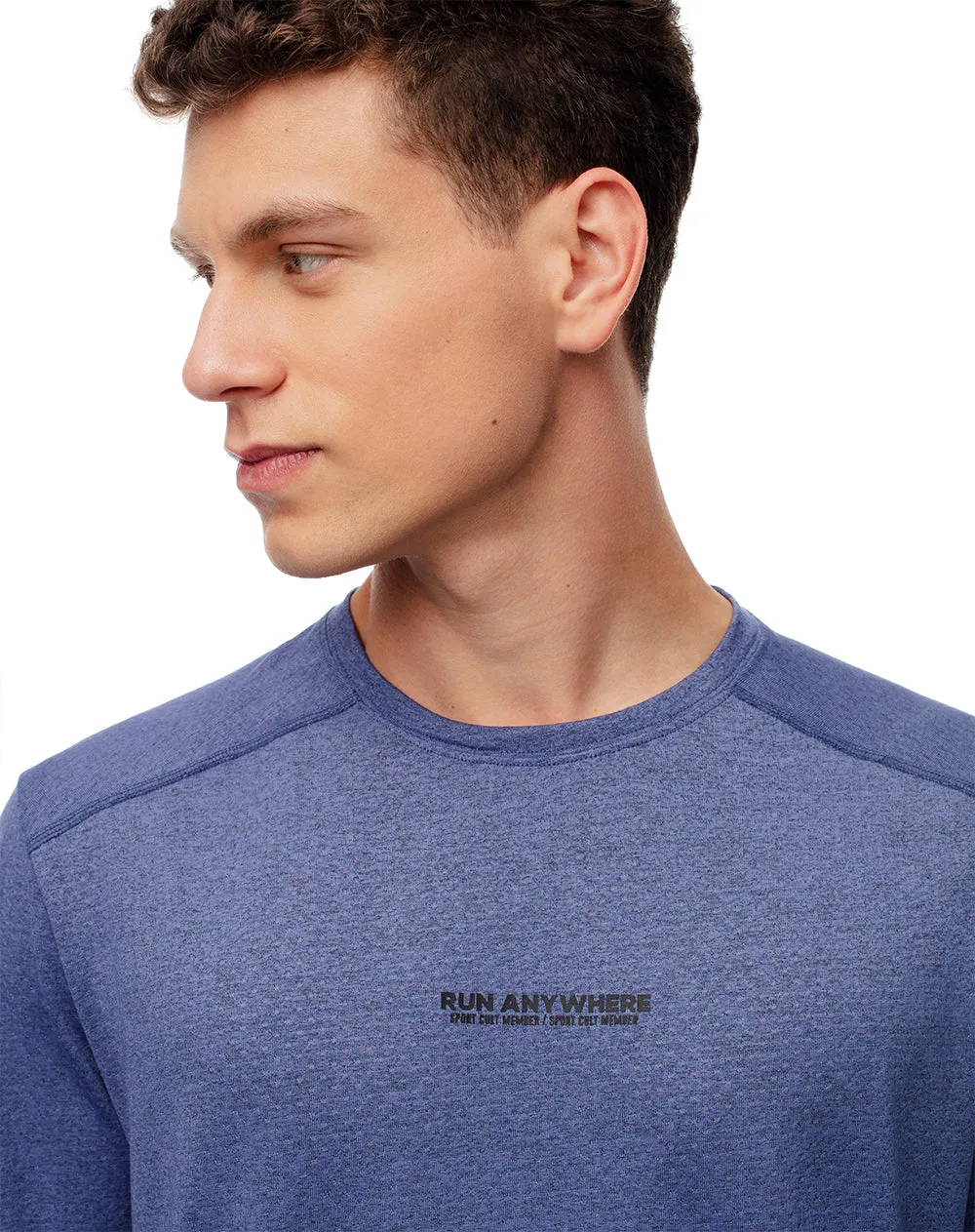 Camiseta deportiva control humedad azul hombre sold by Gef