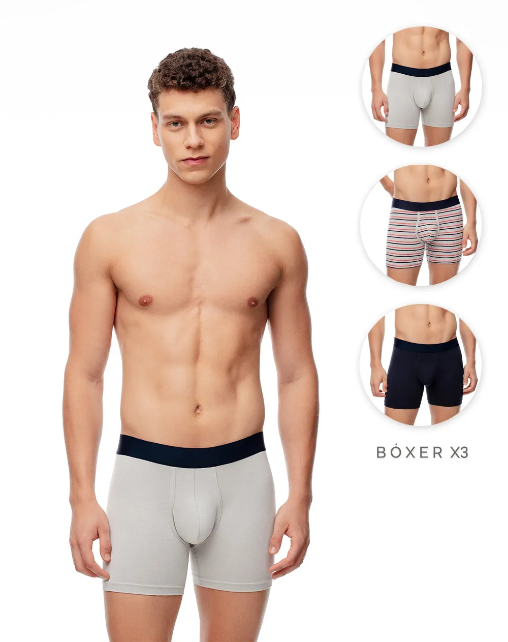 Bóxer medio jersey algodón x3unds surtido sold by Gef