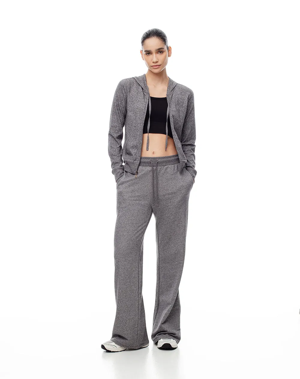 Pantalón relax tiro medio algodón gris mujer sold by Gef