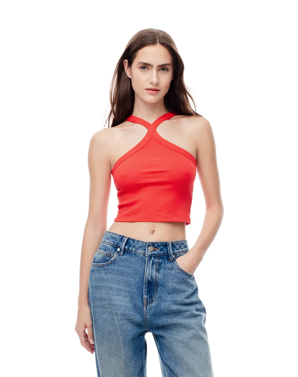 Camiseta slim fit roja sold by Gef