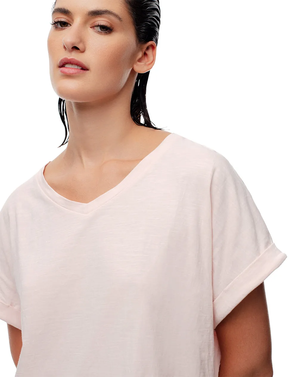 Camiseta regular fit manga corta rosa claro sold by Gef product image thumbnail 3