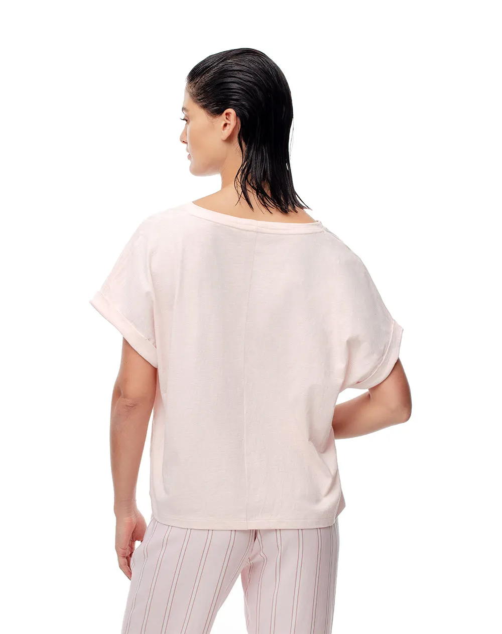 Camiseta regular fit manga corta rosa claro sold by Gef product image thumbnail 2