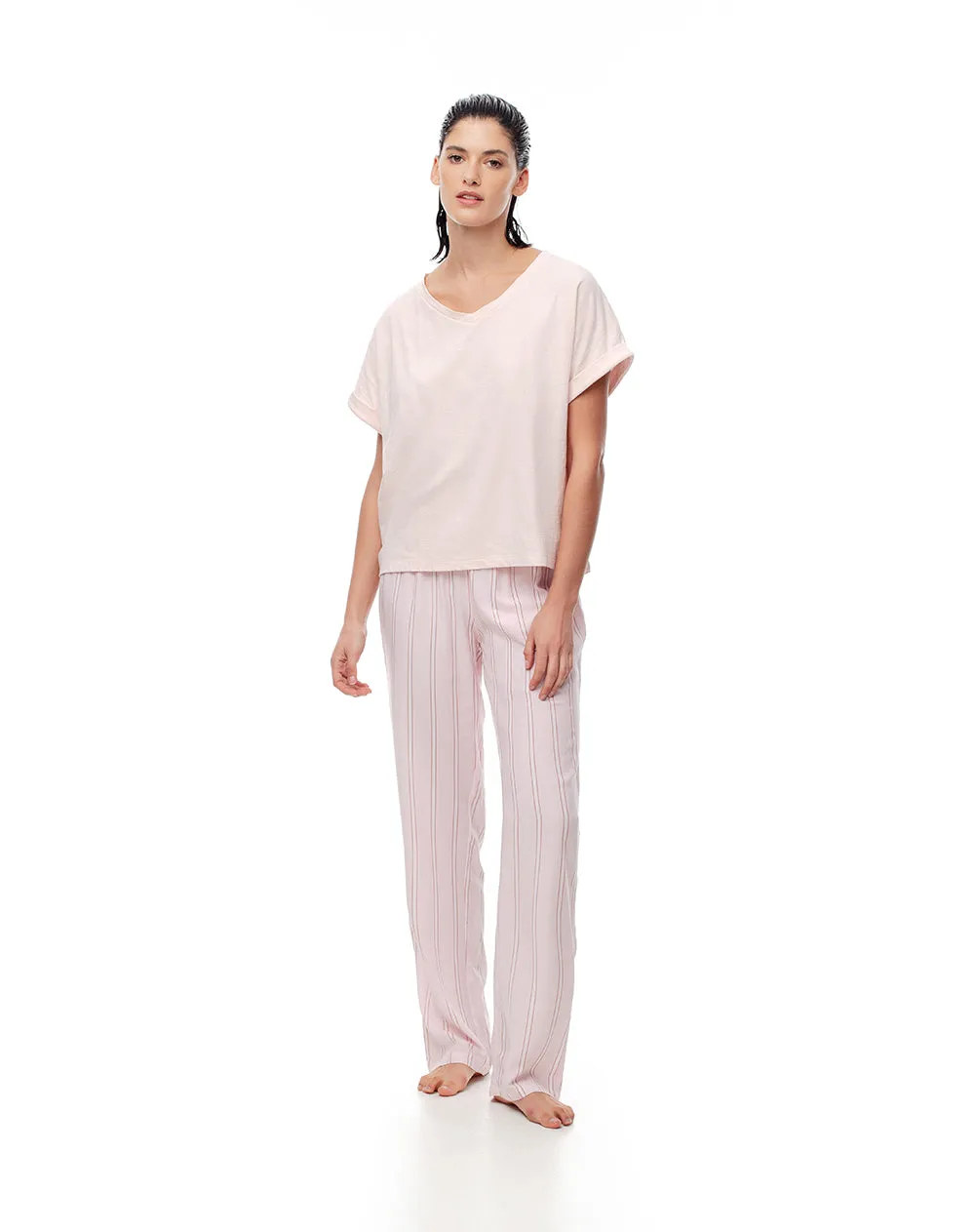 Camiseta regular fit manga corta rosa claro sold by Gef product image thumbnail 4