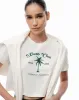 Camiseta cropped fit manga corta blanca sold by Gef
