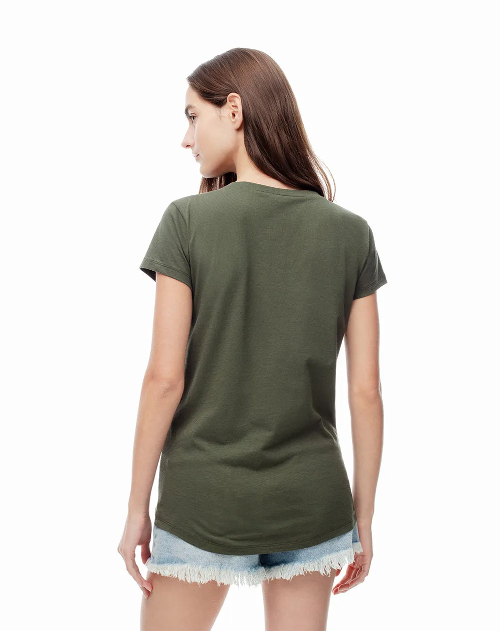 Camiseta regular algodón verde estampada mujer sold by Gef product image thumbnail 2