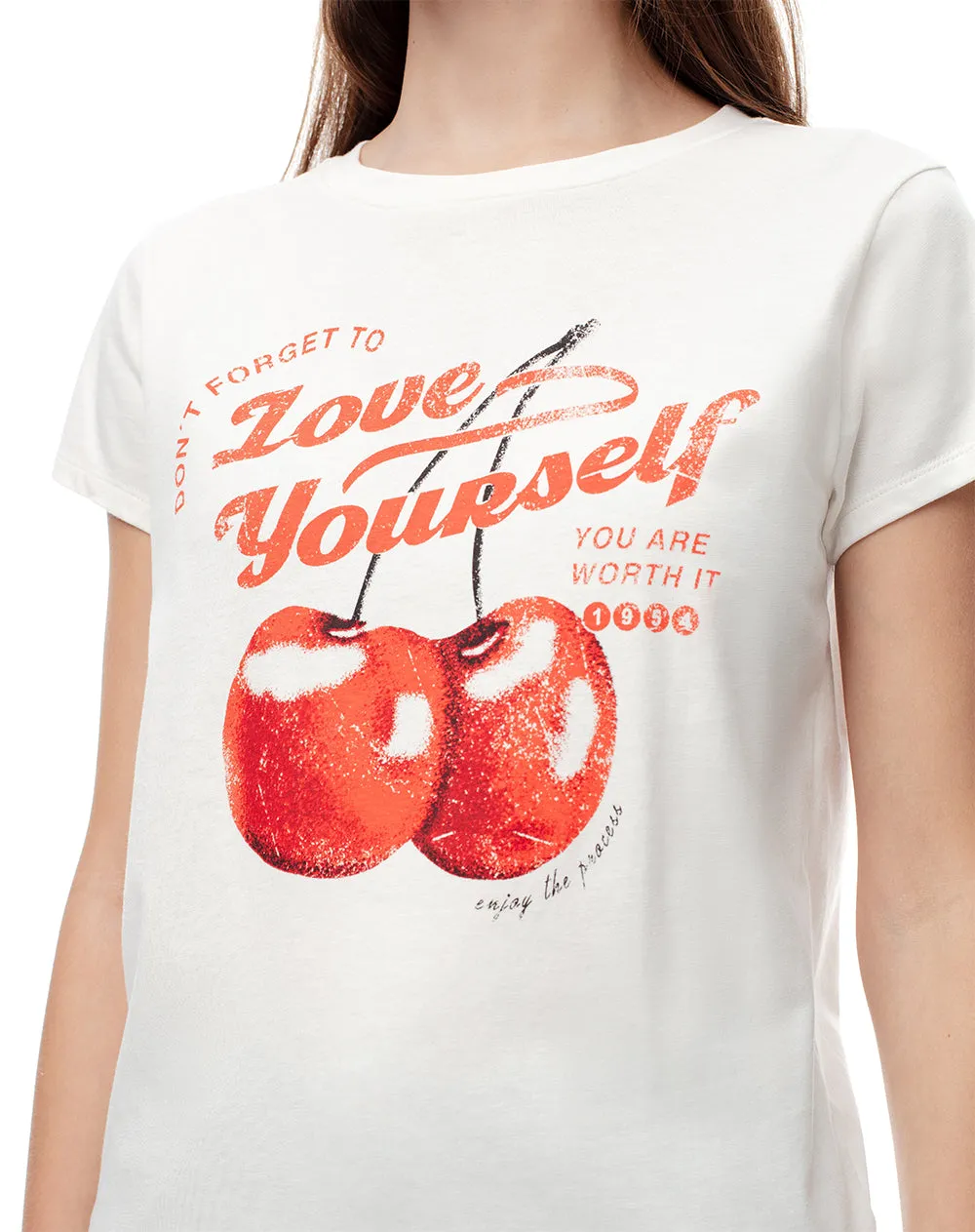 Camiseta regular algodón beige estampada mujer sold by Gef product image thumbnail 4