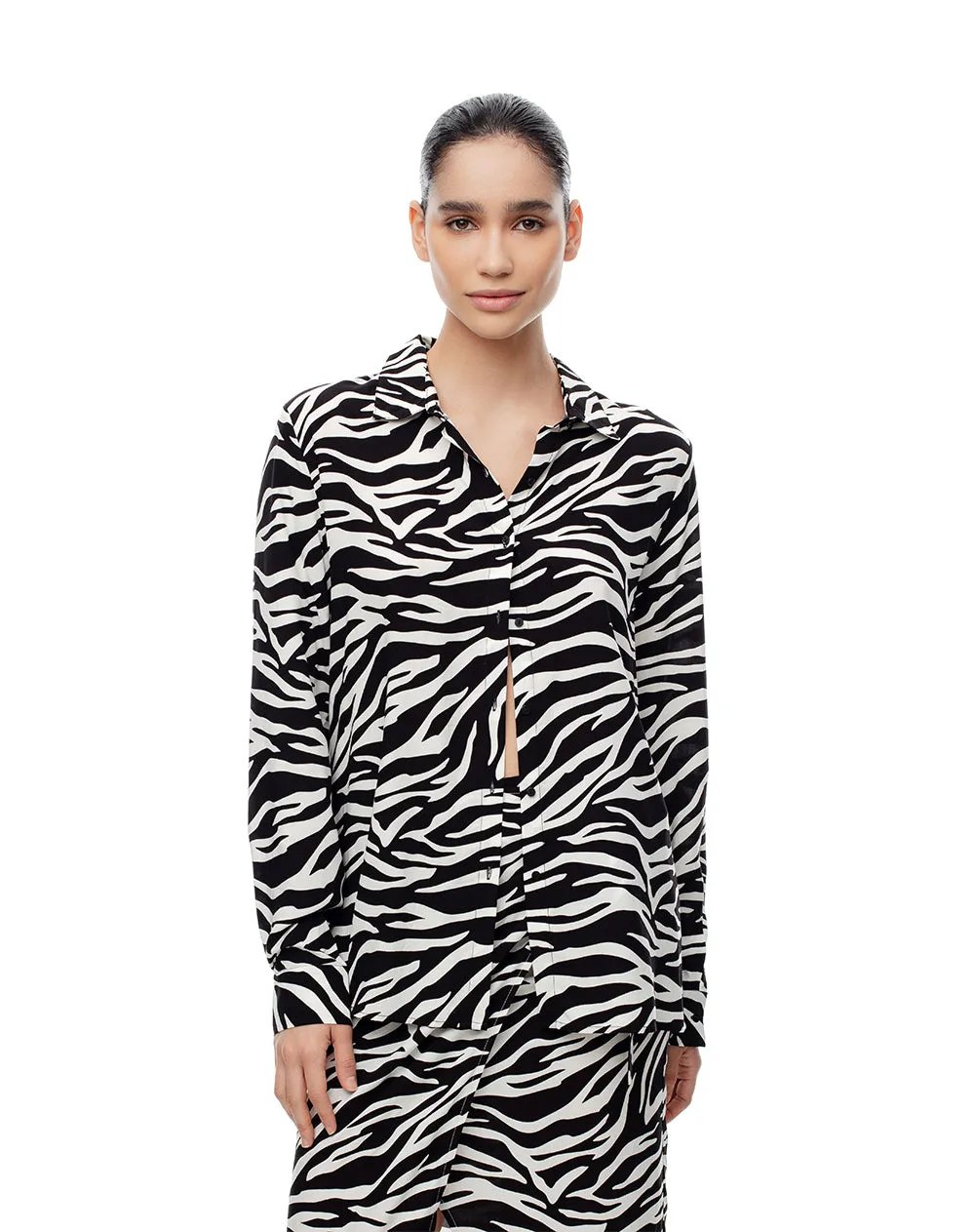 Camisa manga larga holgada print mujer sold by Gef