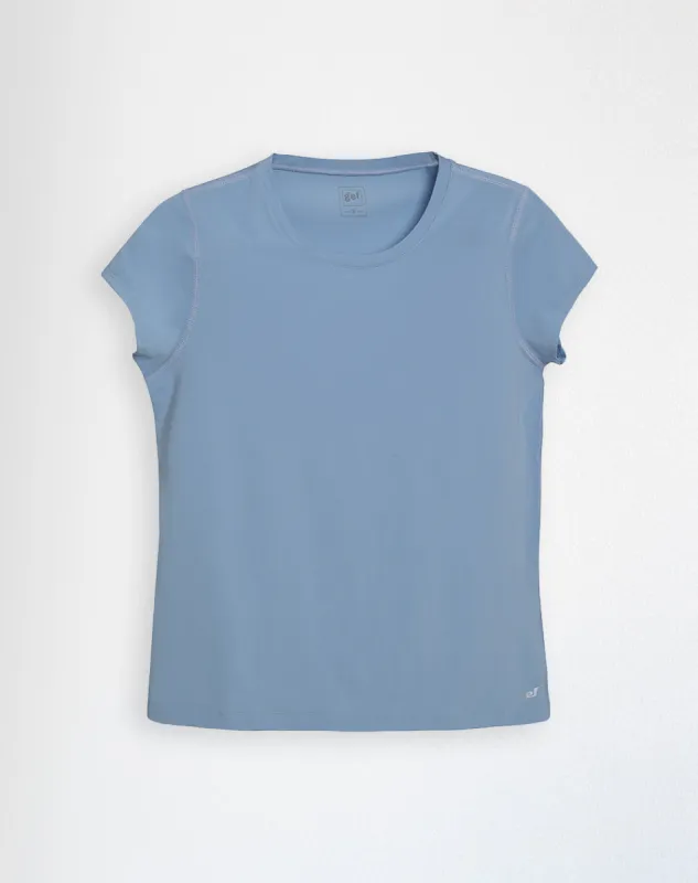 Camiseta deportiva secado rápido azul mujer sold by Gef