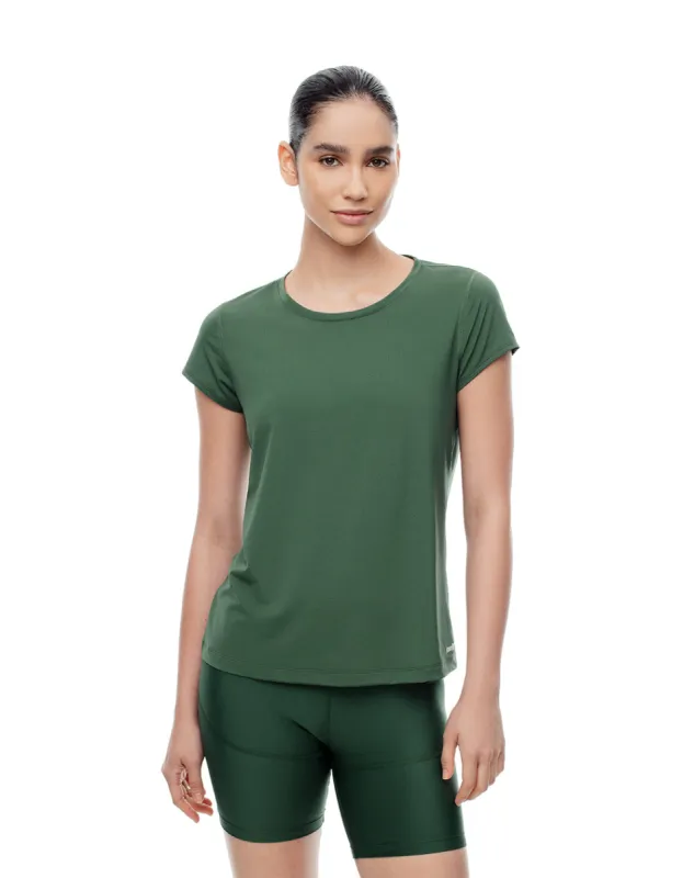 Camiseta deportiva secado rápido verde mujer sold by Gef