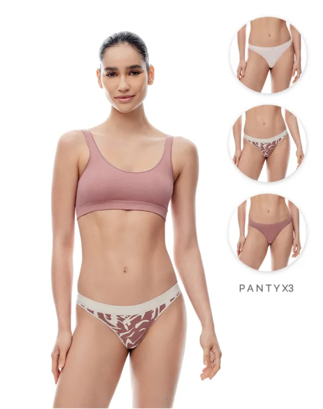 Panty tipo tanga  x3unds pocas costuras surtido sold by Gef