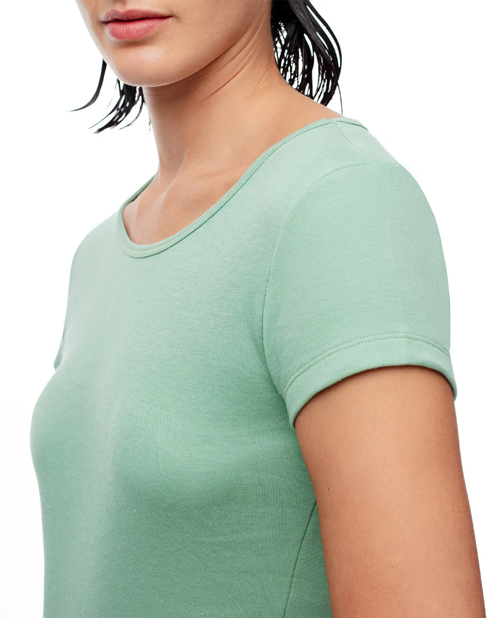 Camiseta slim algodón verde mujer sold by Gef product image thumbnail 3