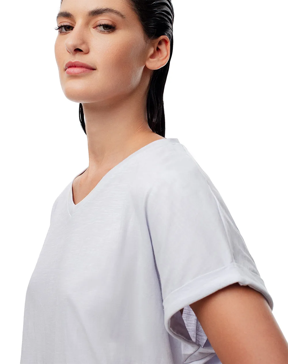 Camiseta regular algodón azul mujer sold by Gef product image thumbnail 3