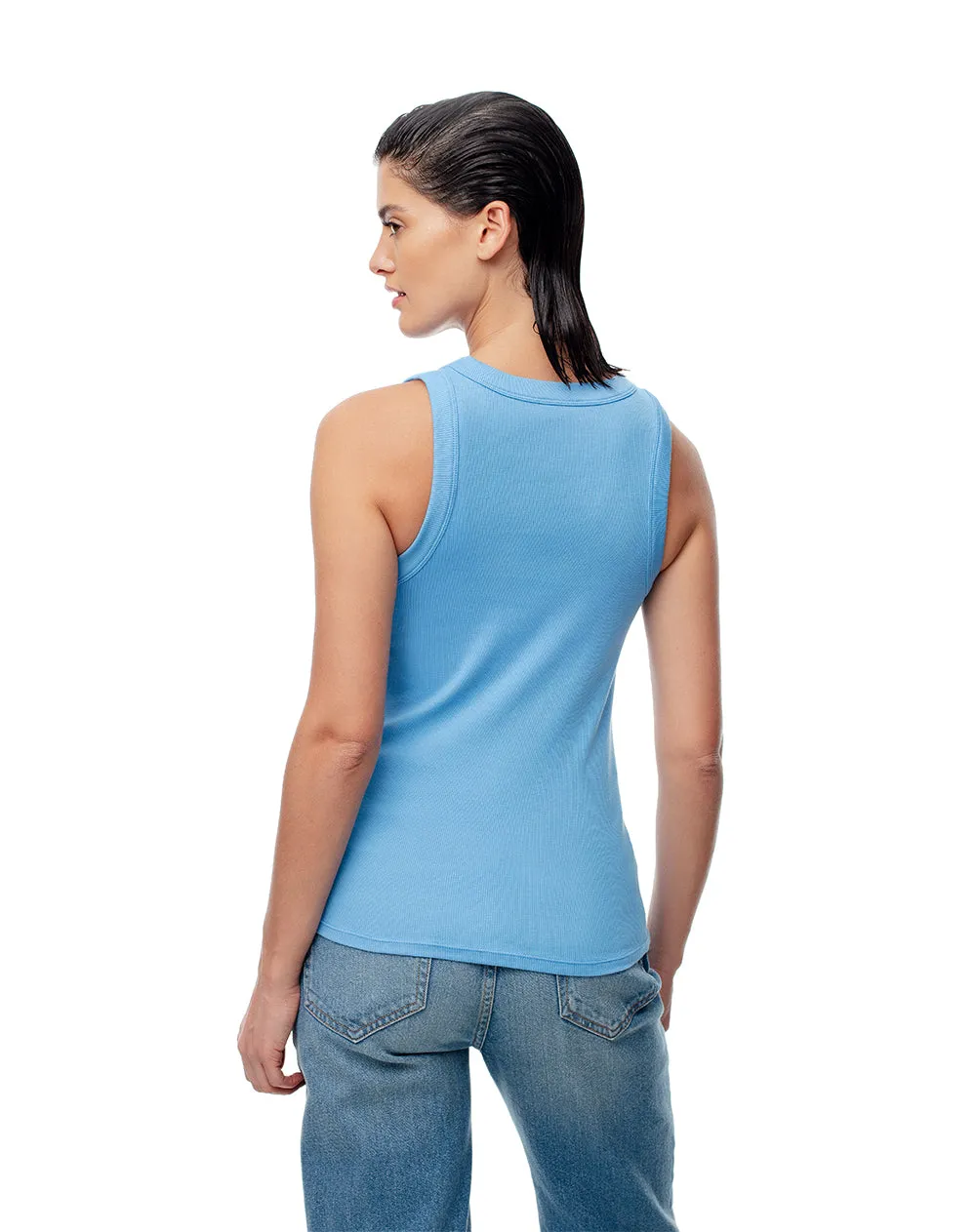 Camiseta esqueleto slim rib algodón azul mujer sold by Gef product image thumbnail 2