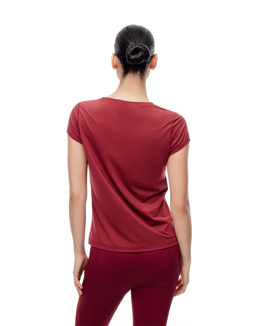 Camiseta deportiva secado rápido vinotinto mujer sold by Gef product image thumbnail 2