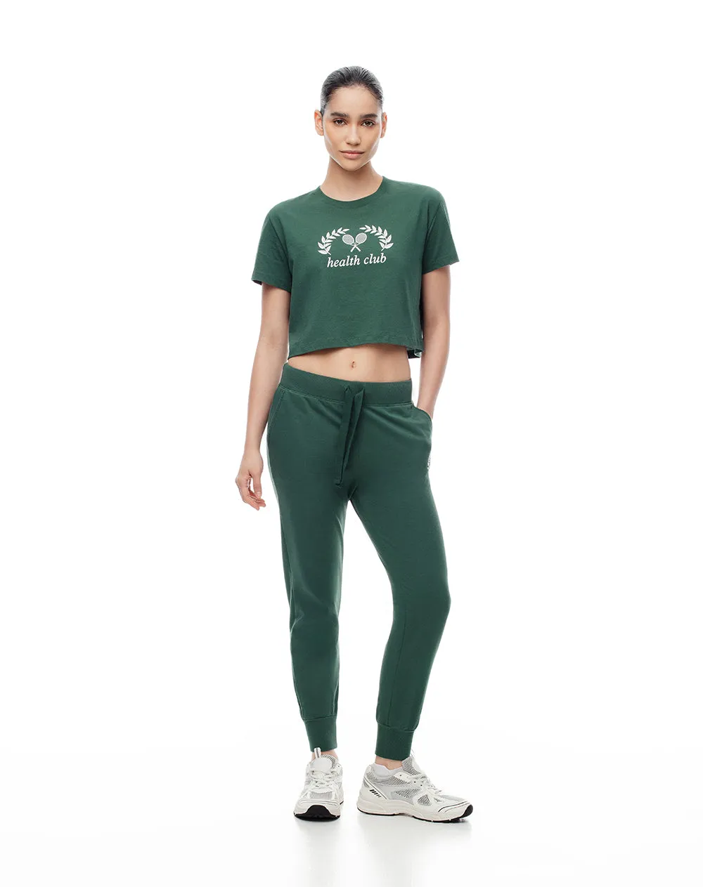 Jogger tiro medio algodón verde mujer sold by Gef