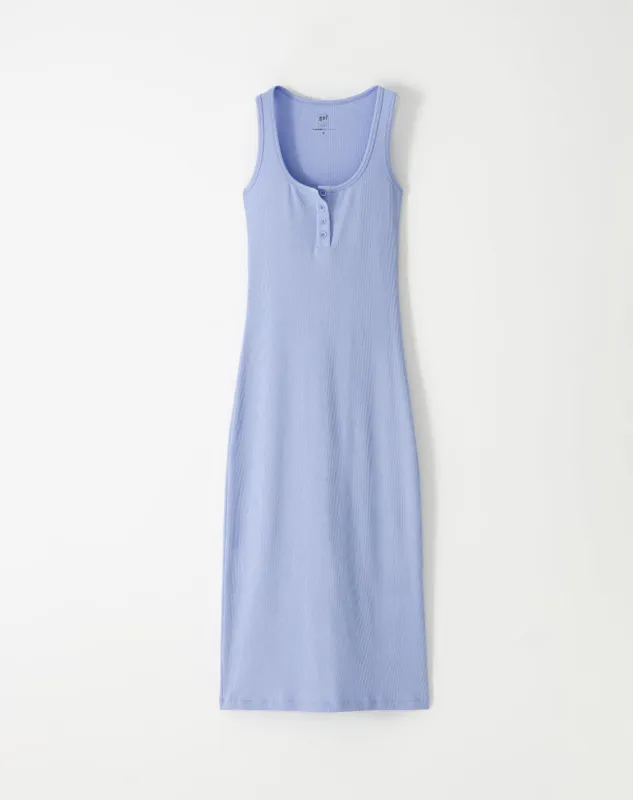 Vestido medio en rib lila sold by Gef