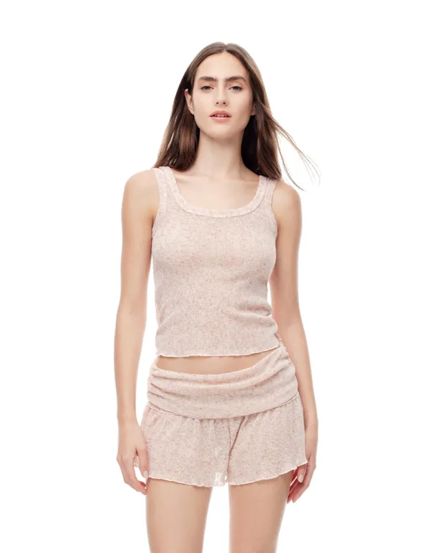 Short de pijama mujer transparencia crema sold by Gef