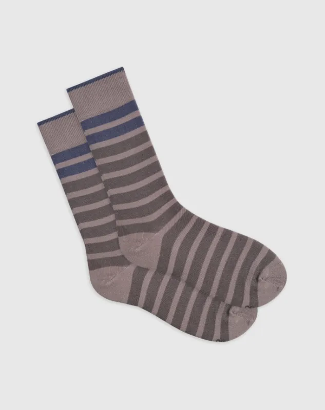 Medias para hombre largas algodón grises rayas sold by Gef
