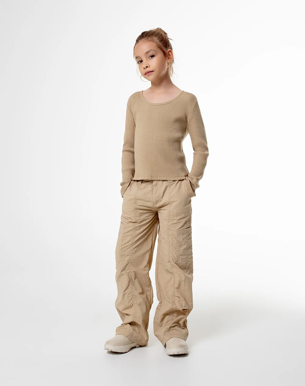 Camibuzo slim tejido de punto habano niña sold by Gef product image thumbnail 4