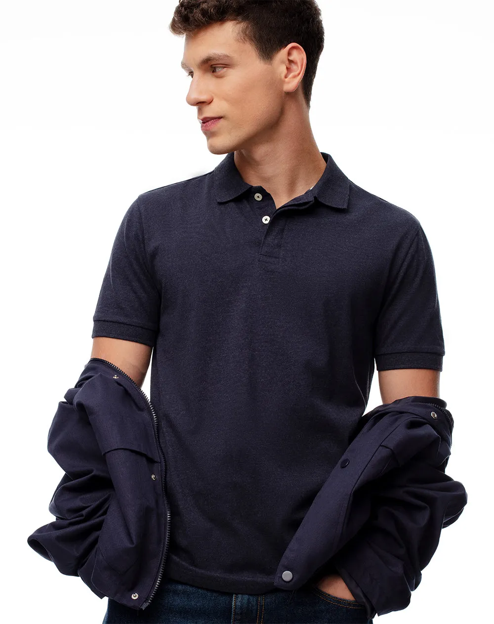 Polo slim algodón azul hombre sold by Gef product image thumbnail 3