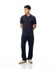 Polo slim fit azul jaspeada sold by Gef