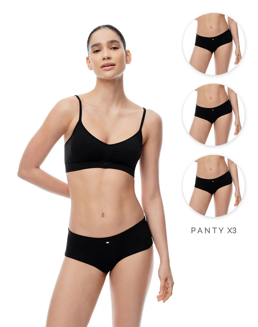 Panty cachetero algodón x3unds surtido sold by Gef