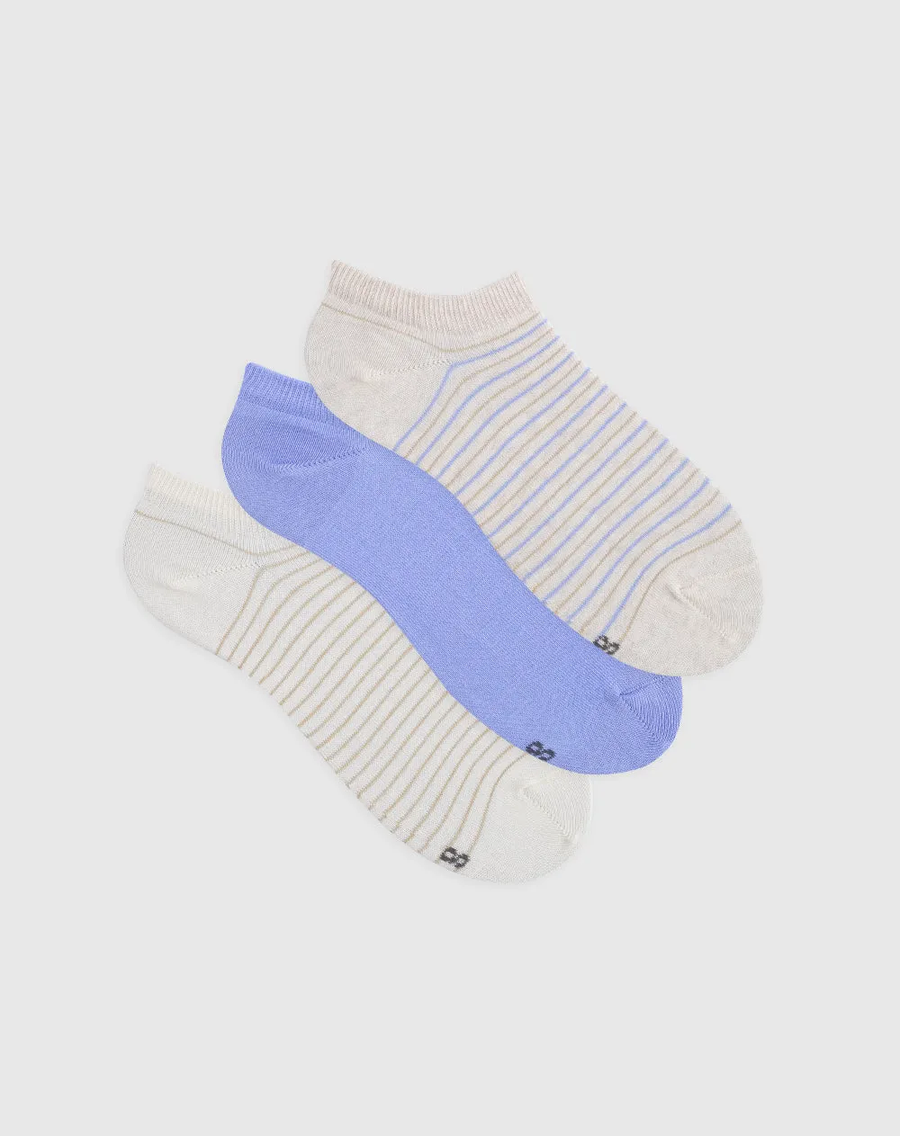 Medias para mujer tobilleras cortas algodón pack x3unds surtidas sold by Gef