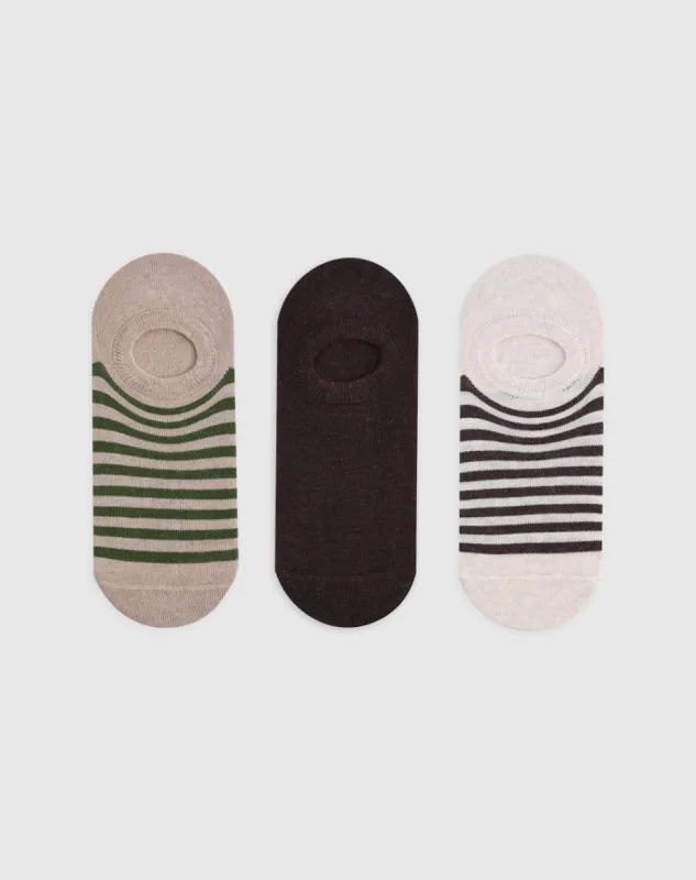 Medias para hombre tobilleras cortas algodón pack x3unds surtidas sold by Gef