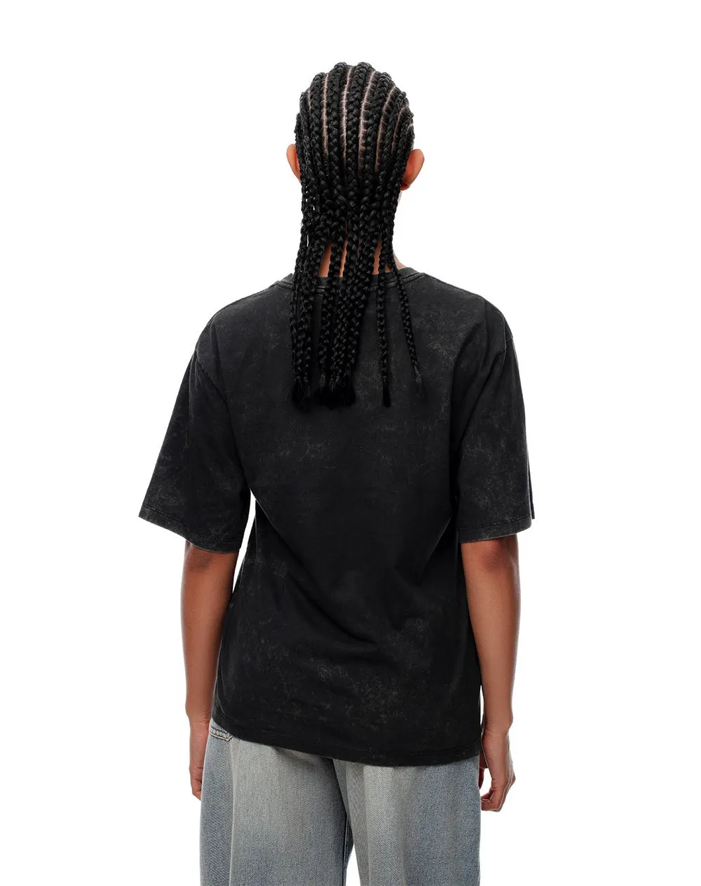 Camiseta regular algodón negra estampada mujer sold by Gef product image thumbnail 2