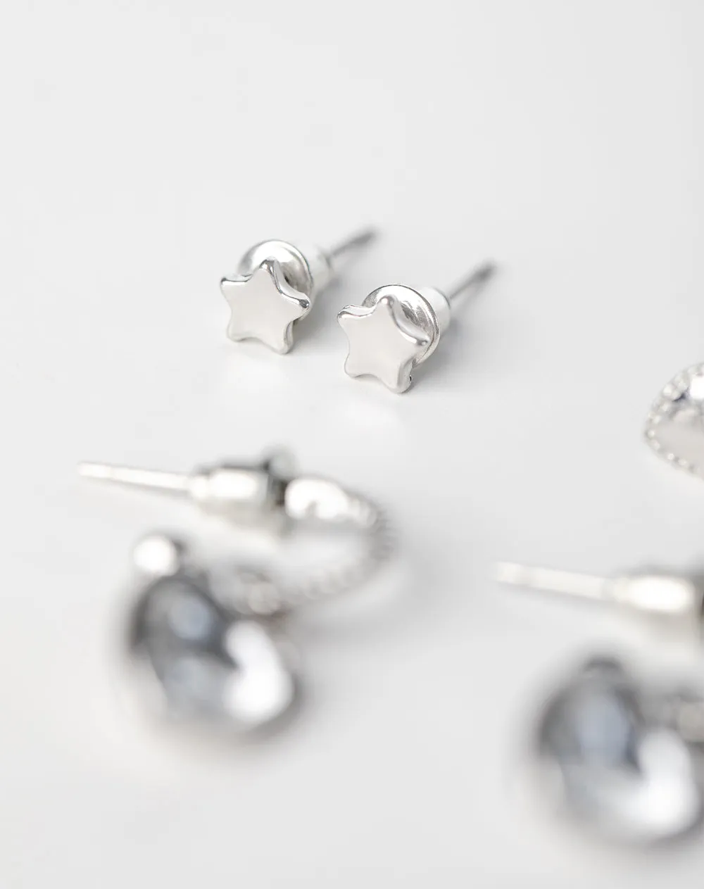 Aretes pack x6 plateadas sold by Gef product image thumbnail 4