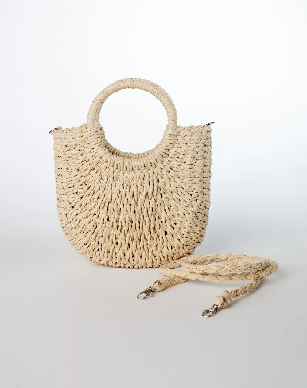 Bolso tipo cesta tejido beige mujer sold by Gef product image thumbnail 2