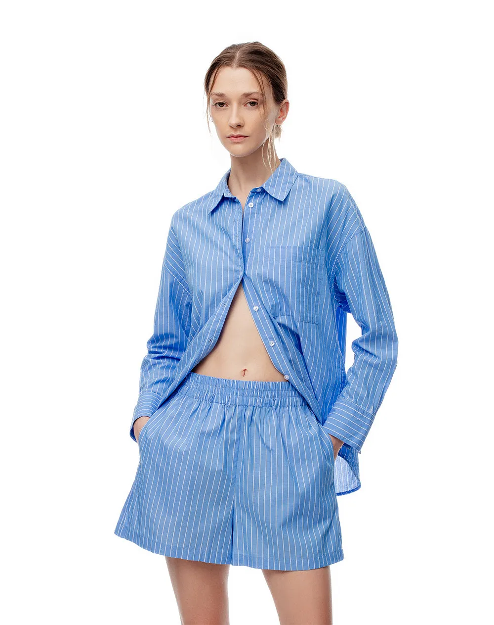 Short algodón tiro alto rayas mujer sold by Gef