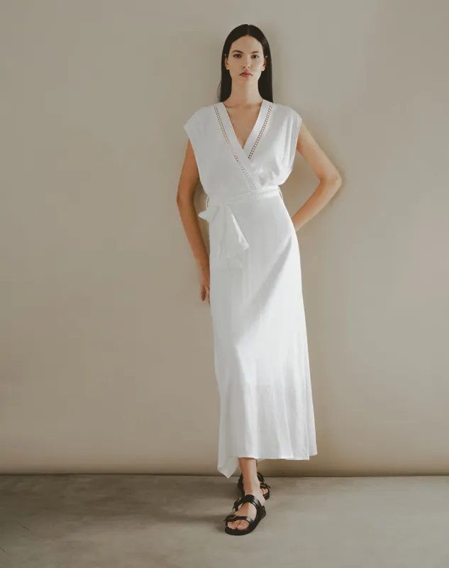 Vestido largo blanco sold by Gef