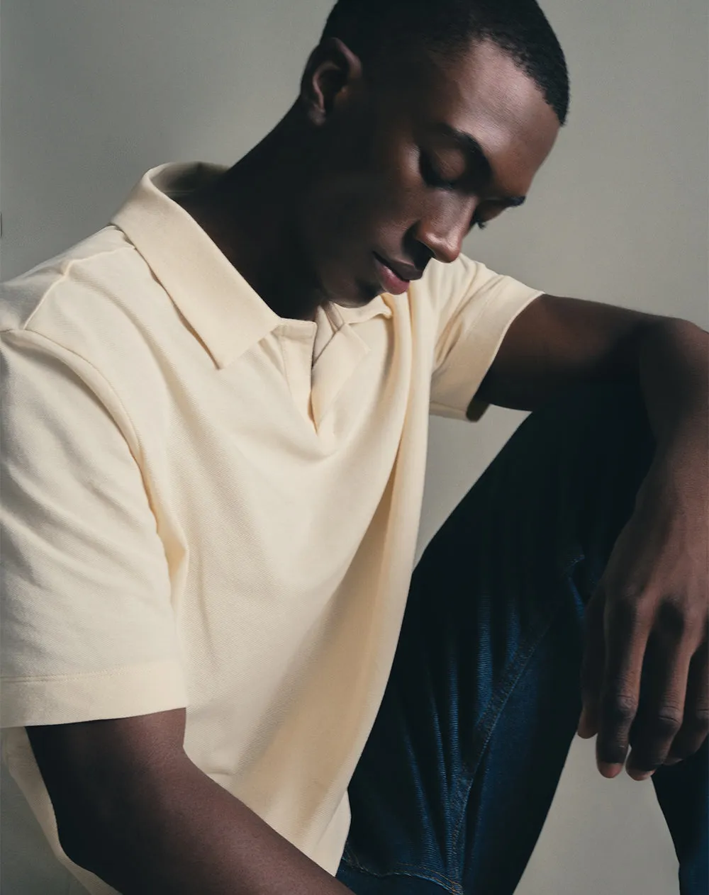 Polo regular algodón crema hombre sold by Gef