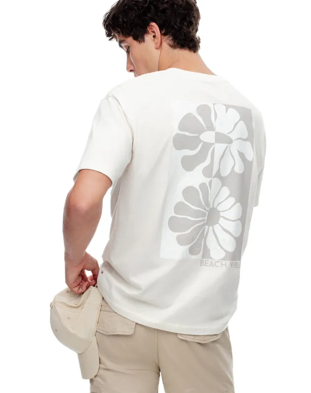 Camiseta regular fit manga corta vainilla sold by Gef