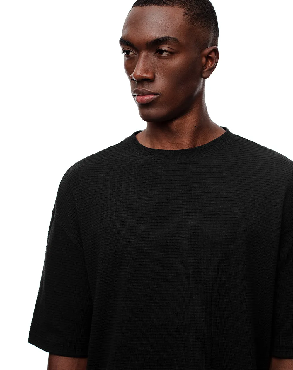 Camiseta oversize negra hombre sold by Gef product image thumbnail 4