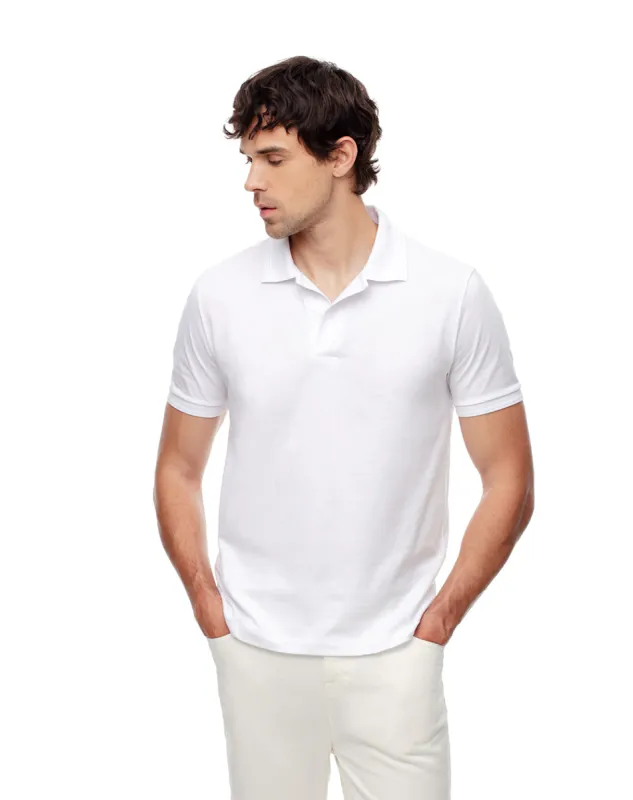Polo regular fit blanca sold by Gef