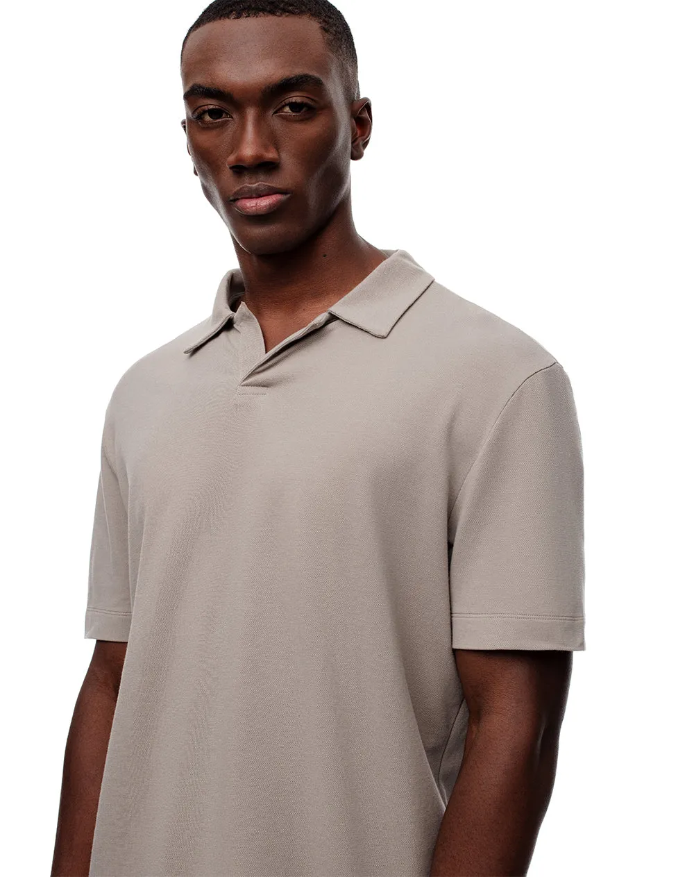 Polo regular fit taupe sold by Gef
