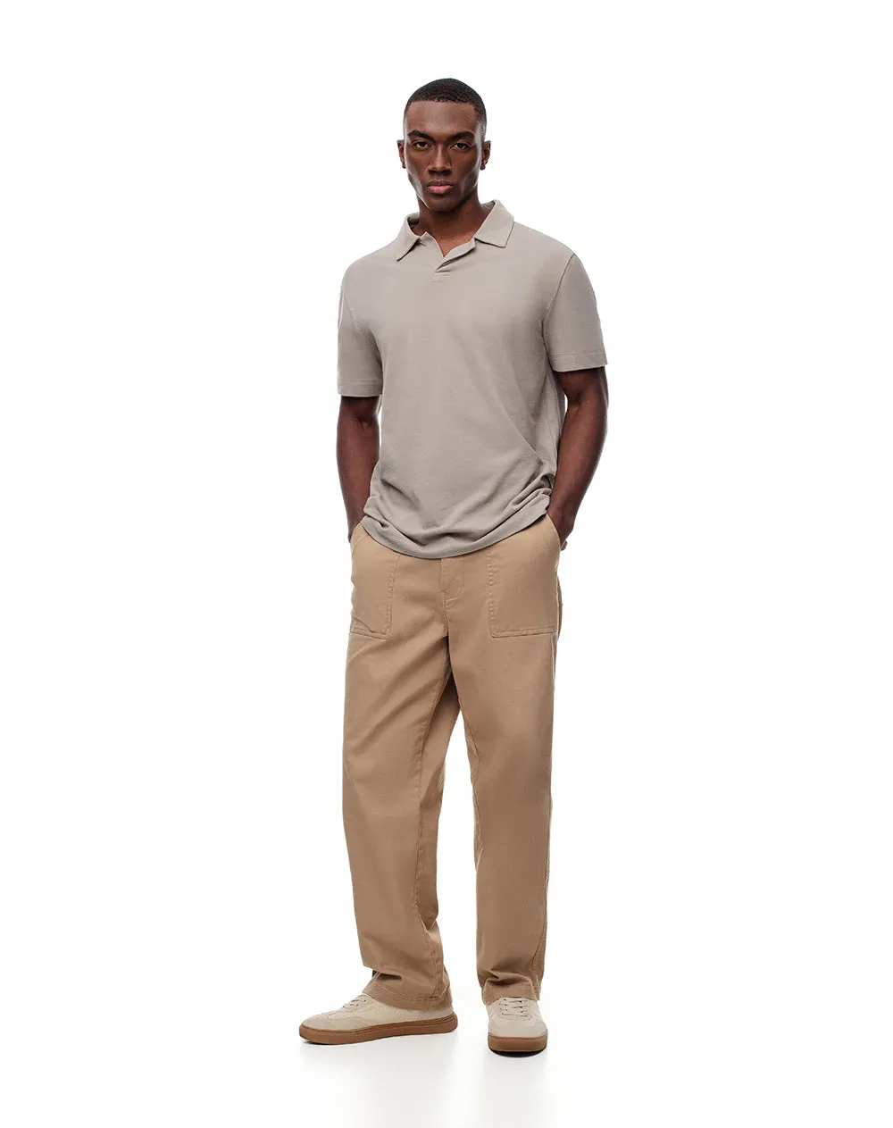 Polo regular fit taupe sold by Gef product image thumbnail 3