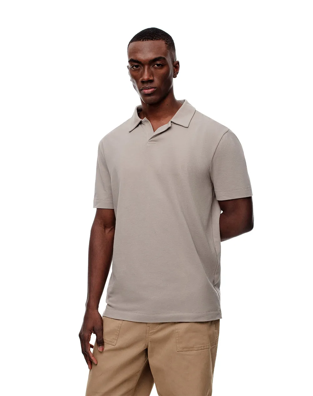 Polo regular fit taupe sold by Gef product image thumbnail 4